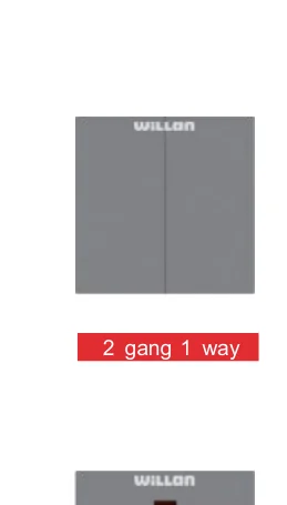 2 Gang 1 Way Switch - Gold