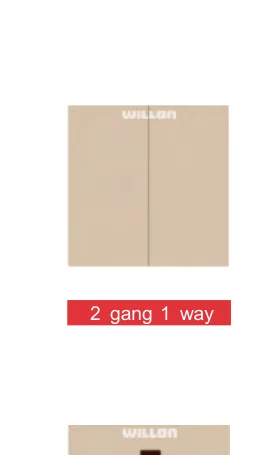2 Gang 1 Way Switch - Grey